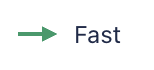 A short green arrow pointing right.